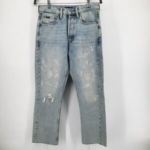 Polo Ralph Lauren Boyfriend Slim paint splatter Jeans Women's Size 25 Button Fly